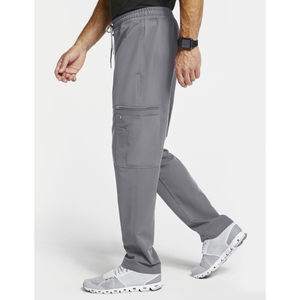 JAANUU Men's Cargo Scrub Pants Gray sz XS